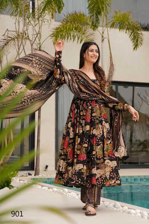 Lucaya Clora Vol-9 Wholesale Anarkali Top With Pant And Dupatta