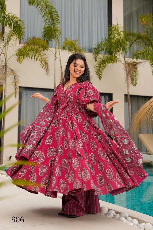 Lucaya Clora Vol-9 Wholesale Anarkali Top With Pant And Dupatta