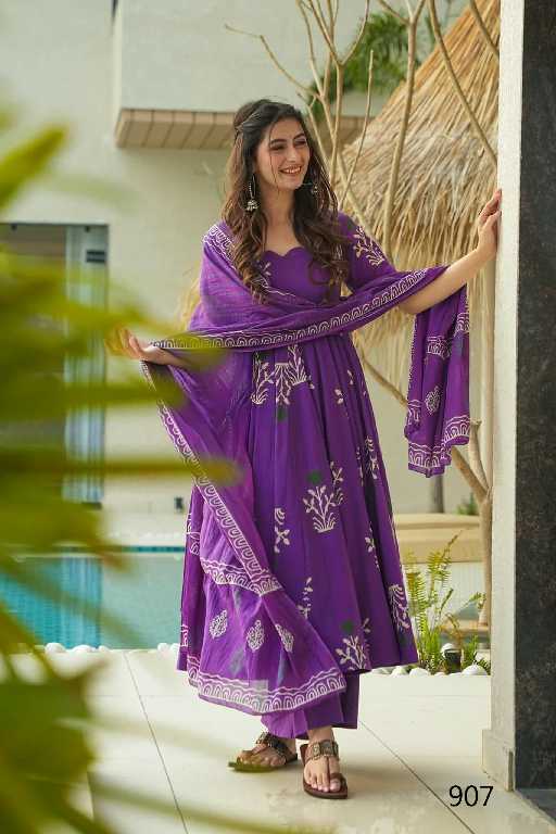 Lucaya Clora Vol-9 Wholesale Anarkali Top With Pant And Dupatta