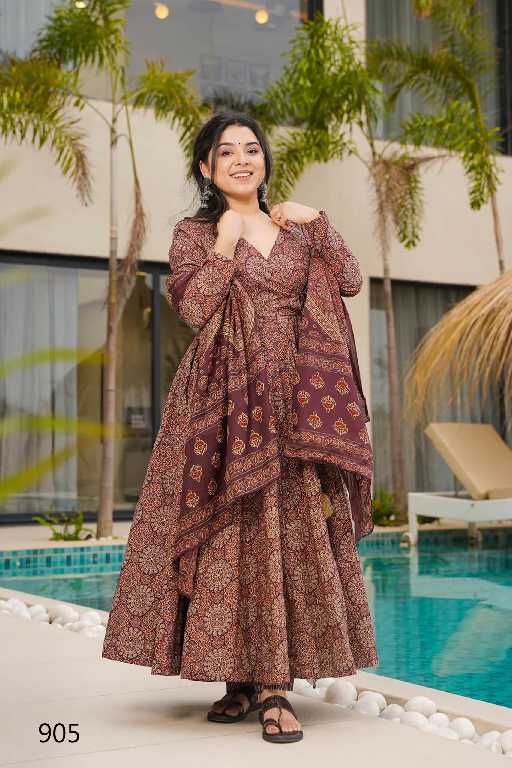 Lucaya Clora Vol-9 Wholesale Anarkali Top With Pant And Dupatta