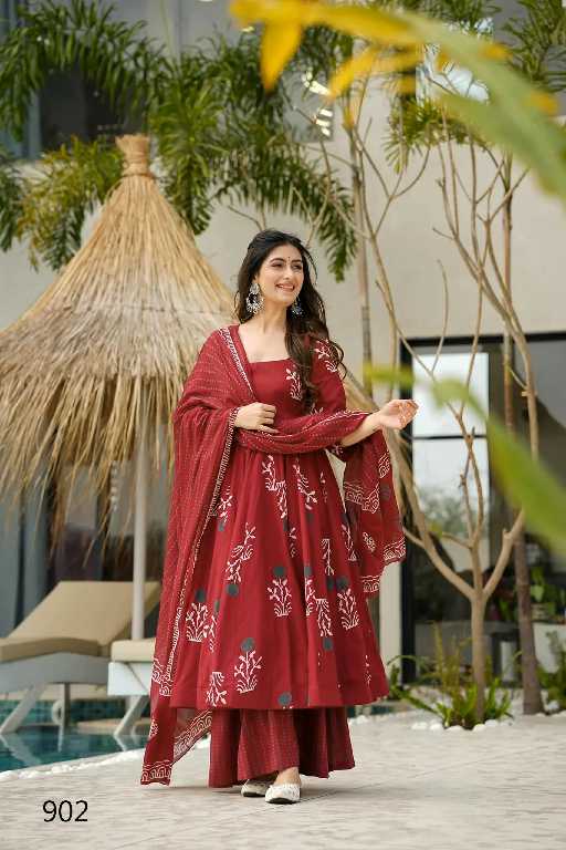 Lucaya Clora Vol-9 Wholesale Anarkali Top With Pant And Dupatta