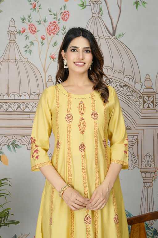 Tanisha Rashmika Vol-2 Wholesale Viscose Roman Silk Anarkali Kurti