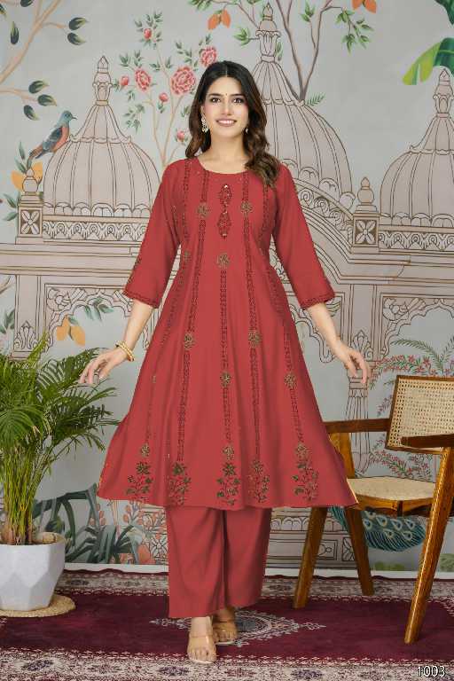 Tanisha Rashmika Vol-2 Wholesale Viscose Roman Silk Anarkali Kurti