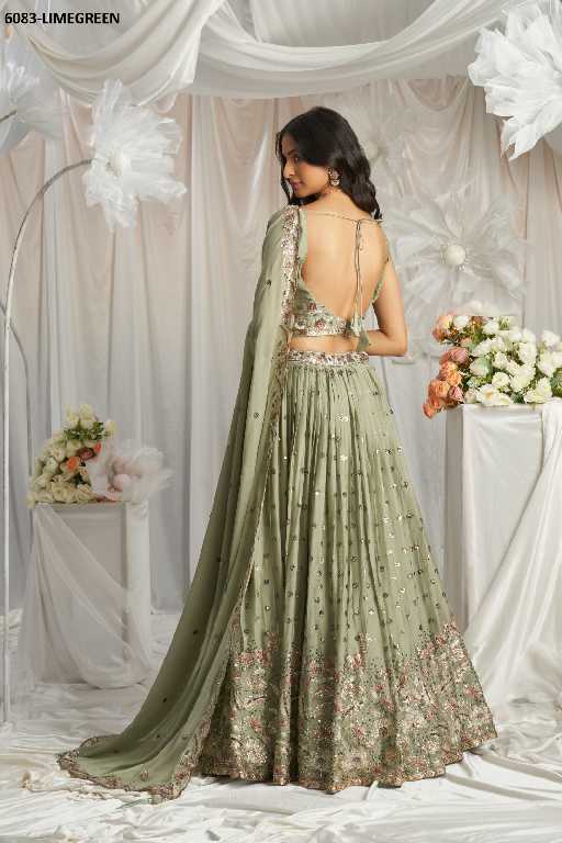 PF 6083 Series Wholesale Poly Georgette Designer Lehengas Choli
