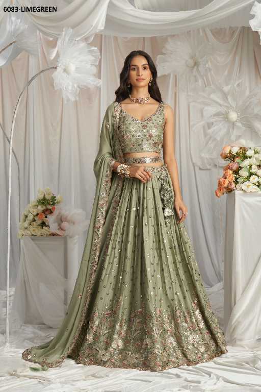PF 6083 Series Wholesale Poly Georgette Designer Lehengas Choli