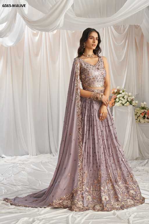 PF 6083 Series Wholesale Poly Georgette Designer Lehengas Choli