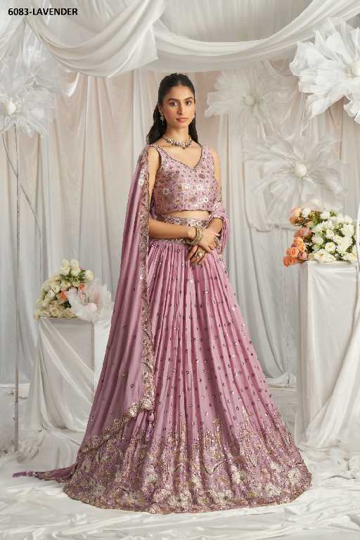 PF 6083 Series Wholesale Poly Georgette Designer Lehengas Choli
