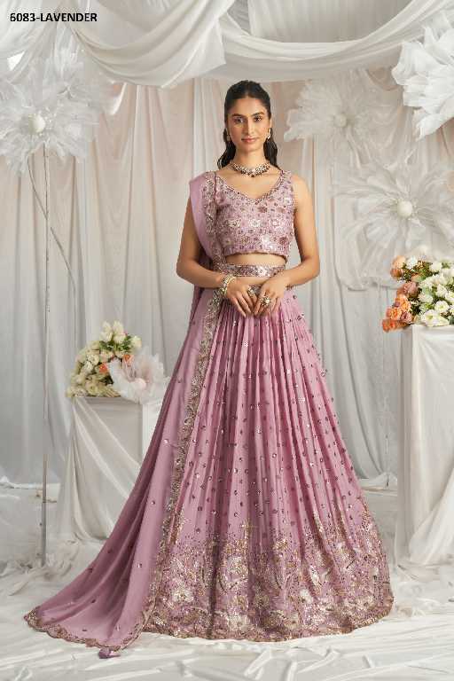 PF 6083 Series Wholesale Poly Georgette Designer Lehengas Choli
