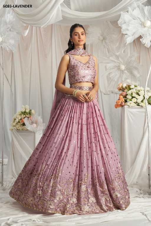 PF 6083 Series Wholesale Poly Georgette Designer Lehengas Choli