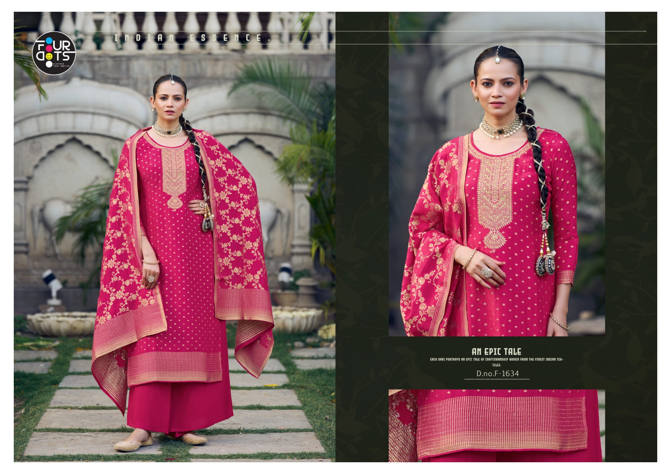 Fourdots Colbee Wholesale Viscose Muslin With Work Dress Material
