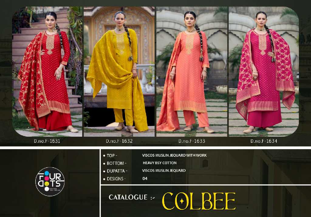 Fourdots Colbee Wholesale Viscose Muslin With Work Dress Material