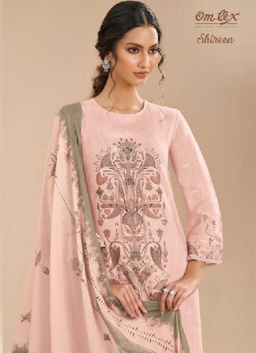 Omtex Shireen Wholesale Linen With Embroidery Work And Handwork Suits
