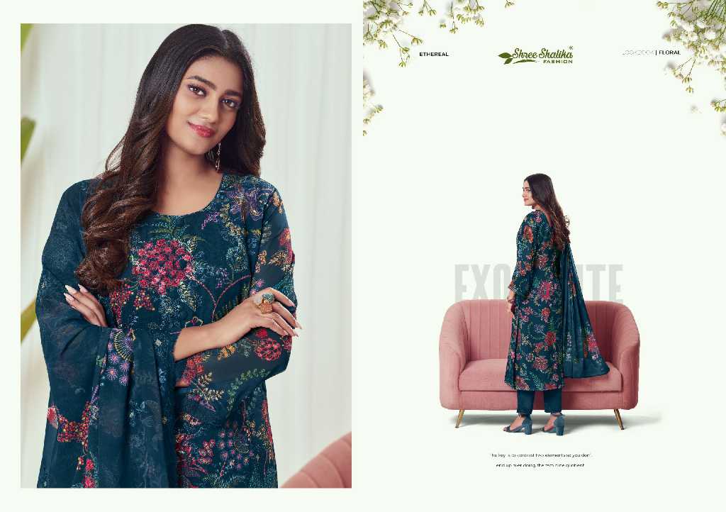 Shree Shalika Shalika Vol-112 Wholesale Georgette Multi Work Straight Suits Catalog