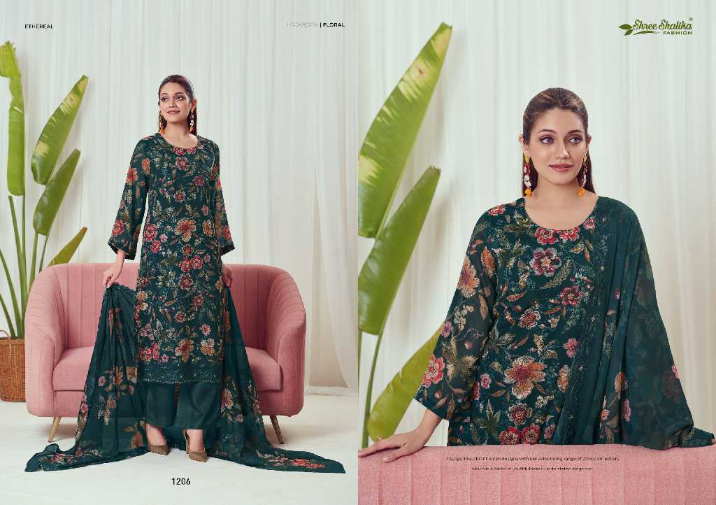 Shree Shalika Shalika Vol-112 Wholesale Georgette Multi Work Straight Suits Catalog