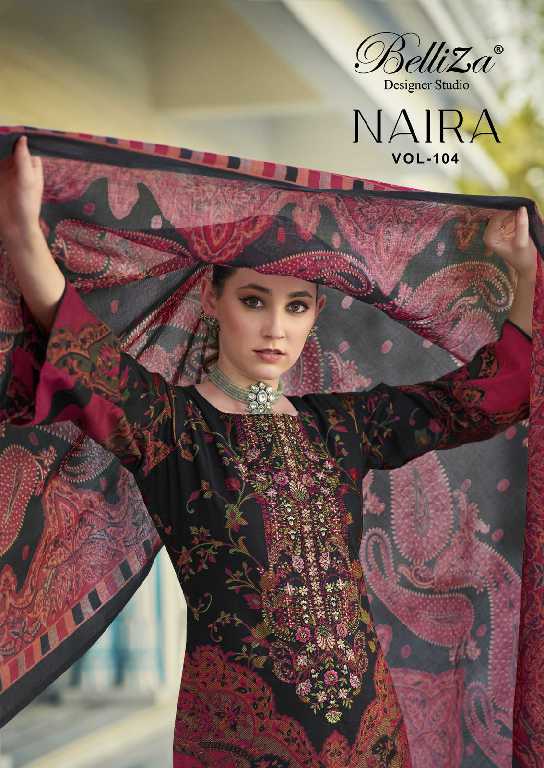 naira vol 104 by belliza designer cotton modern pakistani dress material