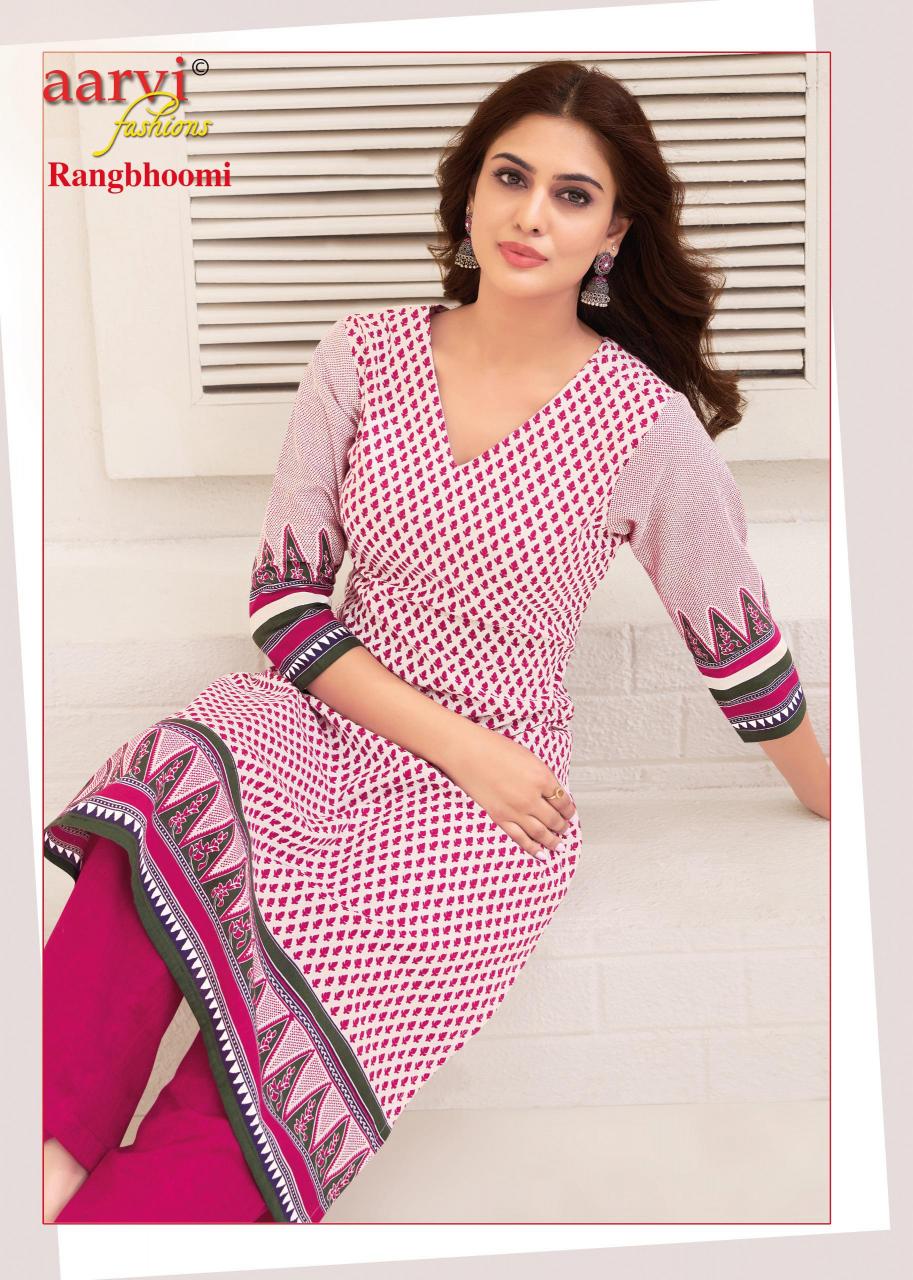 AARVI FASHION RANGBHOOMI VOL 1 READYMADE FLEX COTTON KURTI WITH PANT