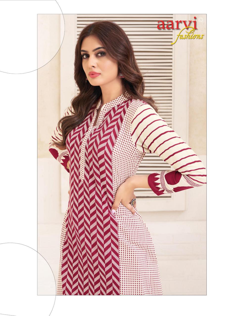 AARVI FASHION RANGBHOOMI VOL 1 READYMADE FLEX COTTON KURTI WITH PANT