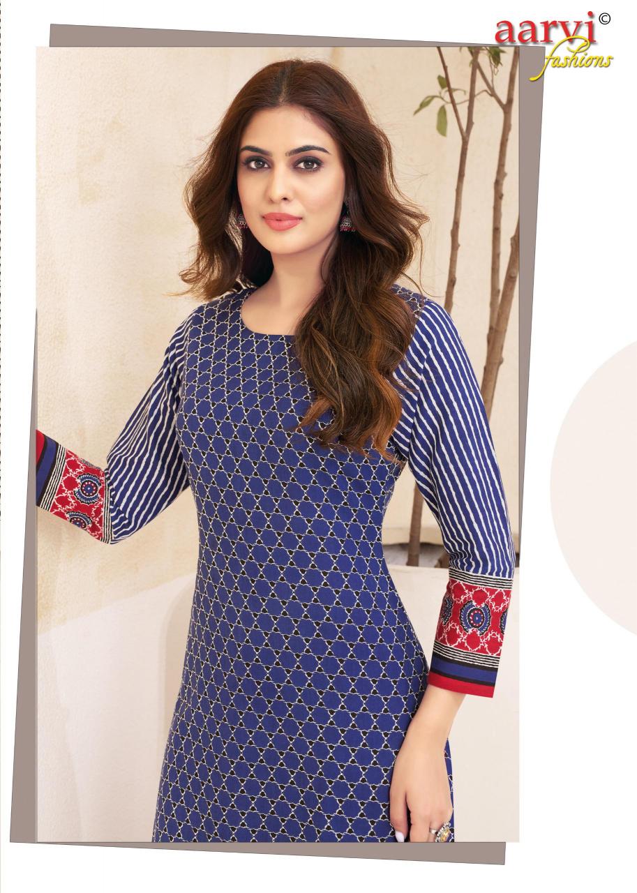 AARVI FASHION RANGBHOOMI VOL 1 READYMADE FLEX COTTON KURTI WITH PANT