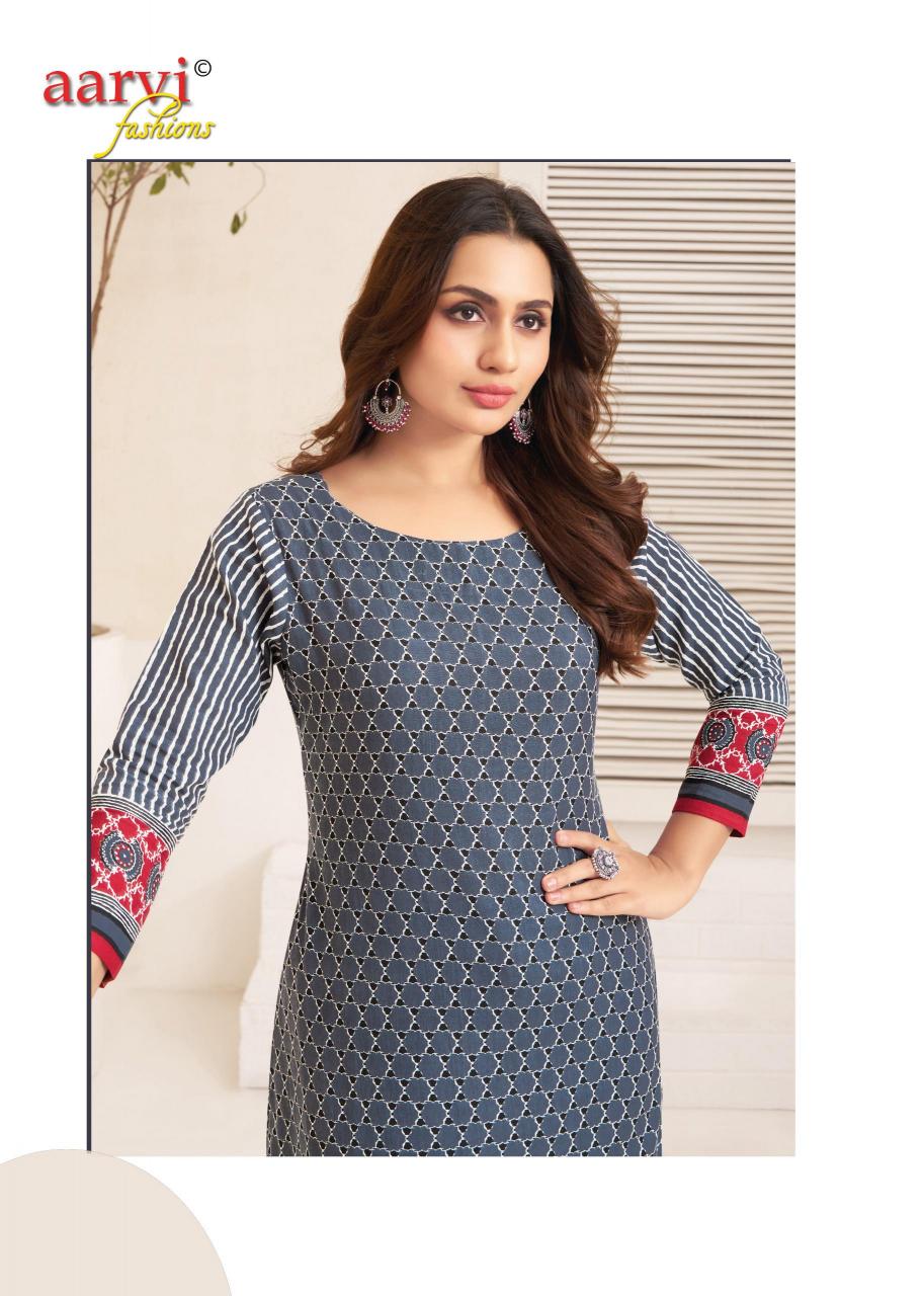 AARVI FASHION RANGBHOOMI VOL 1 READYMADE FLEX COTTON KURTI WITH PANT