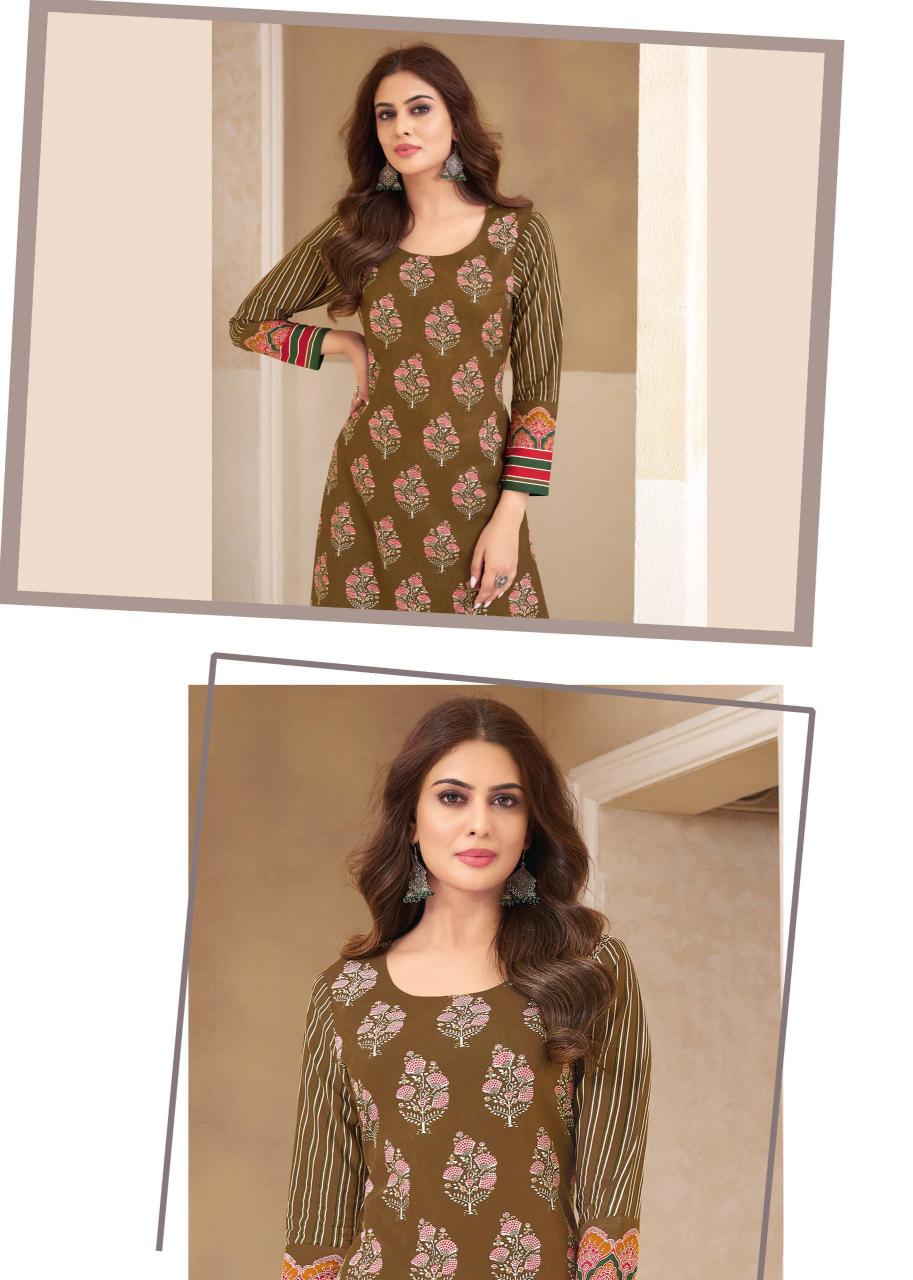 AARVI FASHION RANGBHOOMI VOL 1 READYMADE FLEX COTTON KURTI WITH PANT