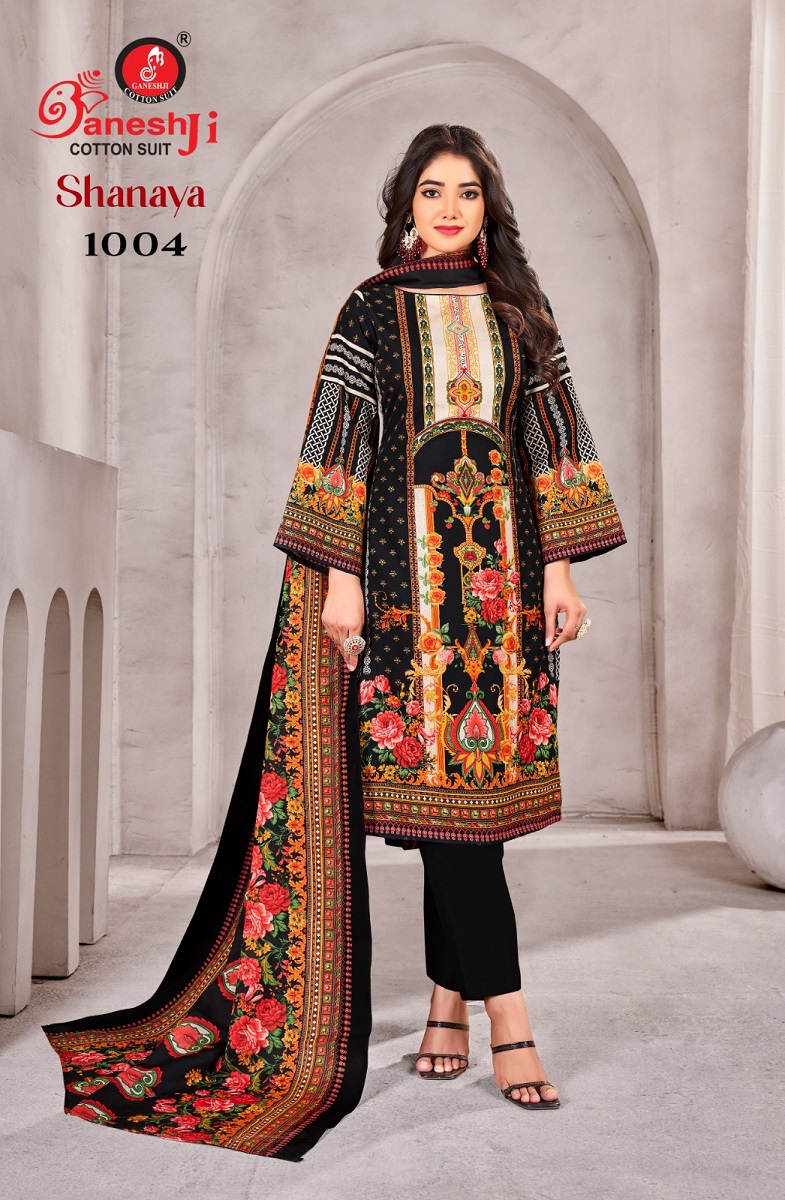 GANESHJI SHANAYA VOL-1 WHOLESALE COTTON PRINTED DRESS MATERIAL