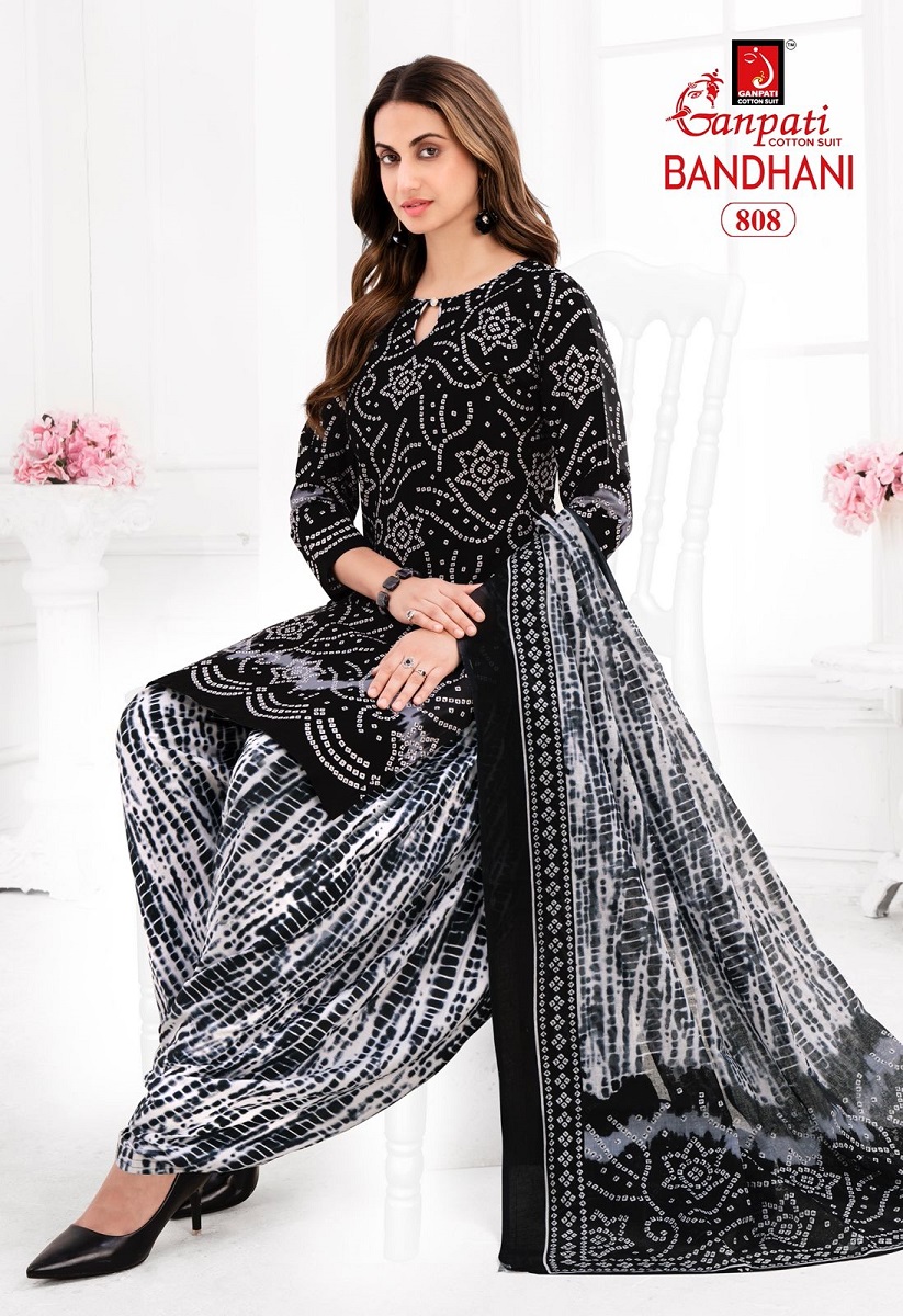 Ganpati Bandhani Vol-8 Wholesale Pure Cotton Printed Fabrics Dress Material