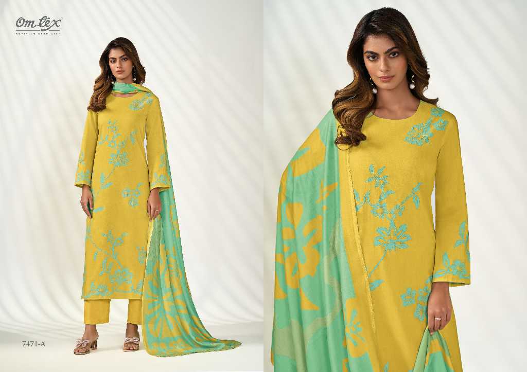 Omtex Maskara Wholesale Lawn Cotton With Embroidery Work Salwar Suits
