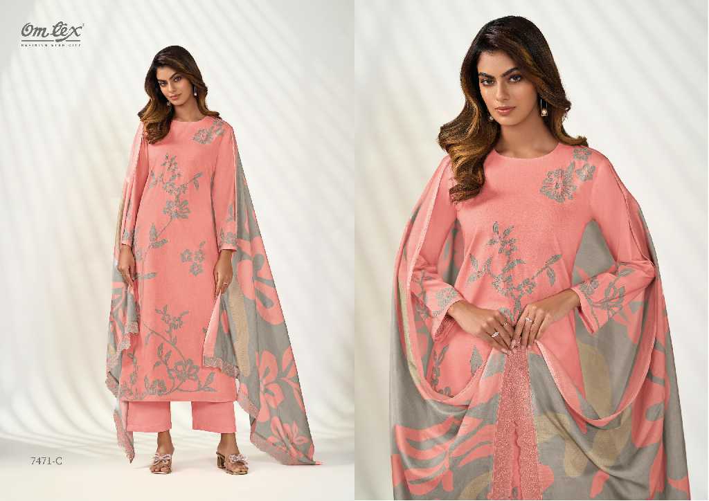 Omtex Maskara Wholesale Lawn Cotton With Embroidery Work Salwar Suits