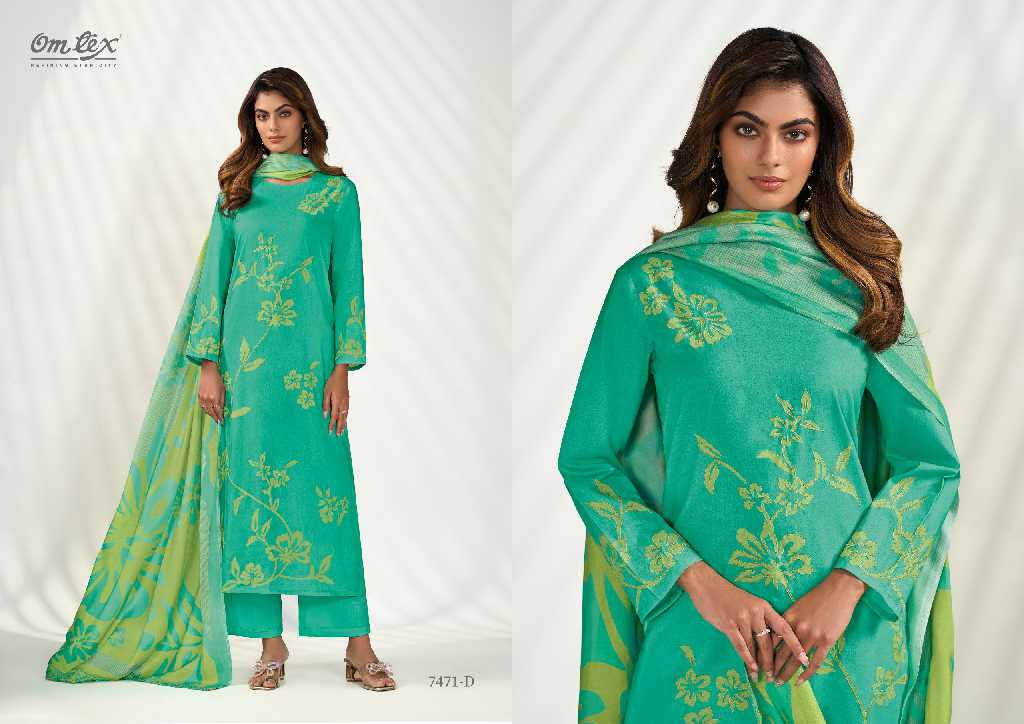 Omtex Maskara Wholesale Lawn Cotton With Embroidery Work Salwar Suits