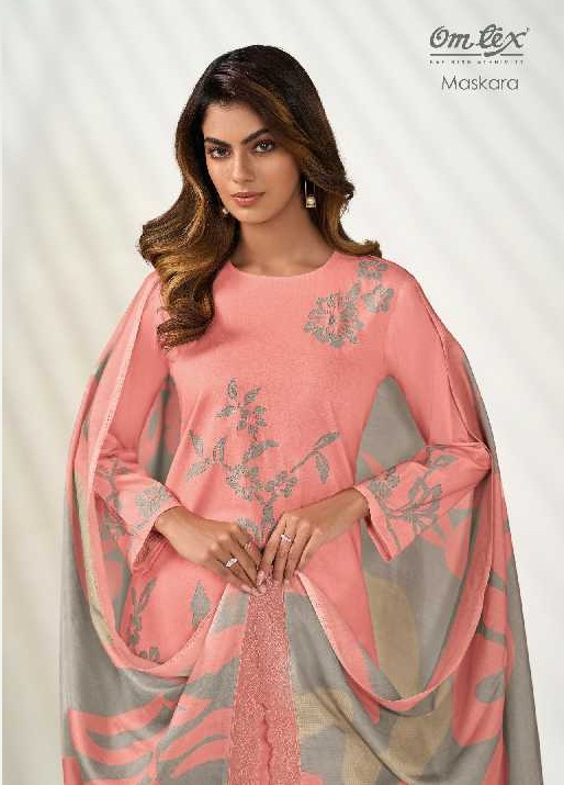 Omtex Maskara Wholesale Lawn Cotton With Embroidery Work Salwar Suits