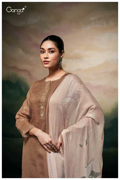 Ganga Kaleah S3501 Wholesale Pure Linen With Hand Embroidery Salwar Suits