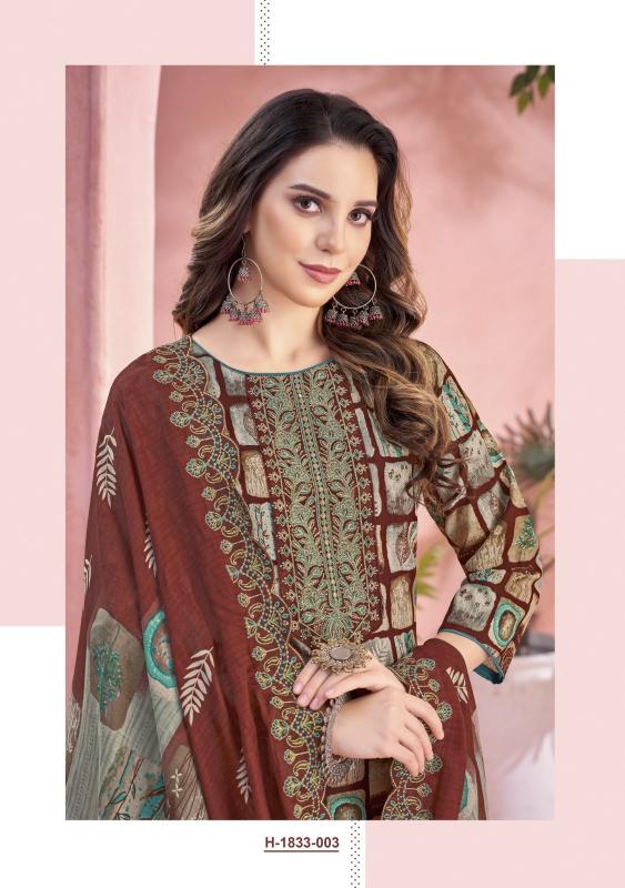 ALOK BASHIRA CAMBRIC COTTON FASHIONABLE PAKISTANI 3PCS DRESS