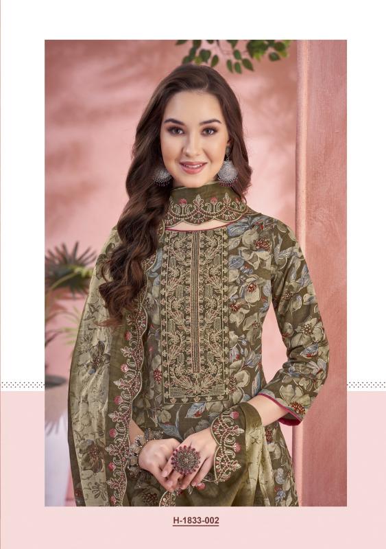 ALOK BASHIRA CAMBRIC COTTON FASHIONABLE PAKISTANI 3PCS DRESS