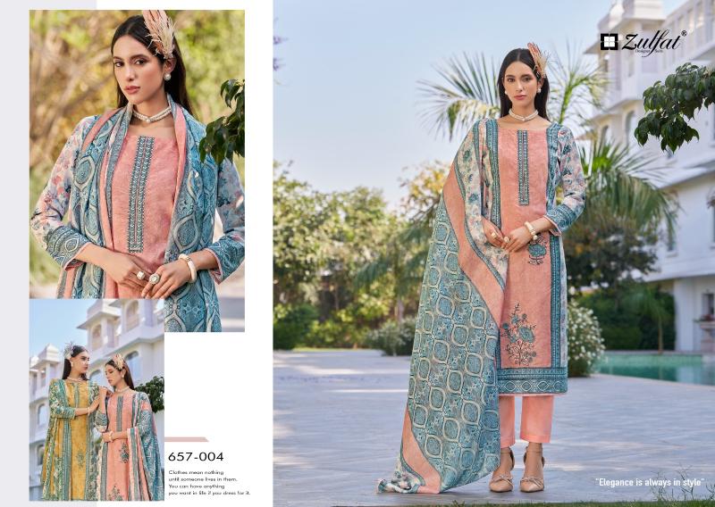 VENISHA BY ZULFAT DESIGNER COTTON SUIT FOR WOMENS