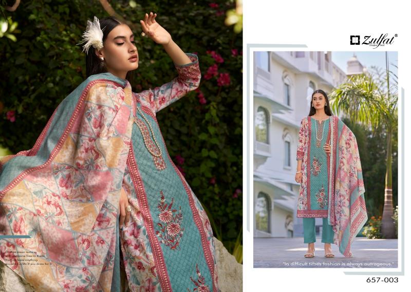 VENISHA BY ZULFAT DESIGNER COTTON SUIT FOR WOMENS