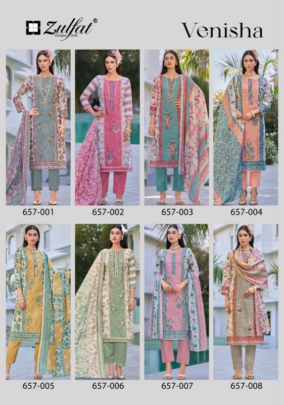 VENISHA BY ZULFAT DESIGNER COTTON SUIT FOR WOMENS