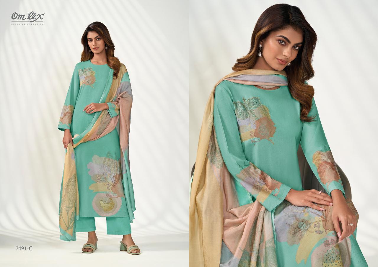 OMTEX KAINAT LAWN COTTON MODERN SALWAR KAMEEZ SET