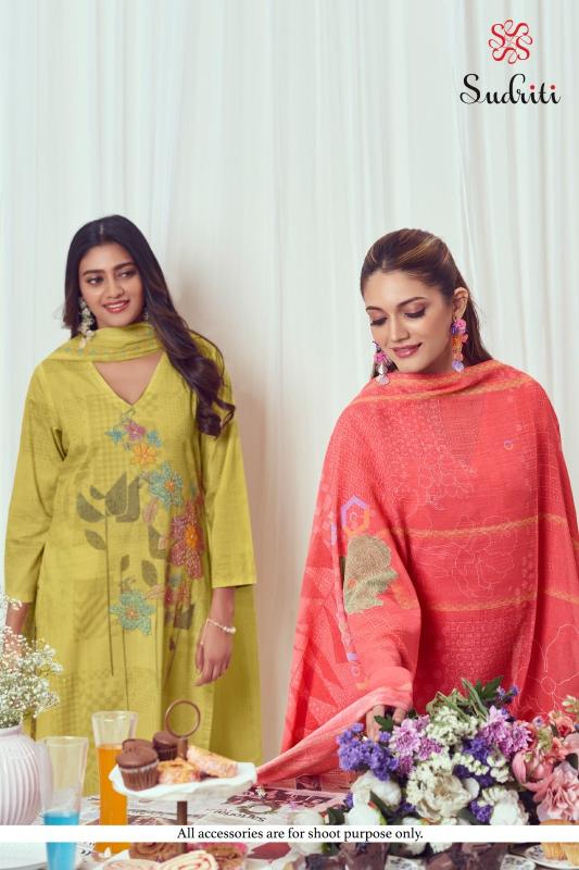 ZAREEN BY SUDRITI POPULAR DESIGN COTTON LAWN UNSTITCH 3PCS DRESS
