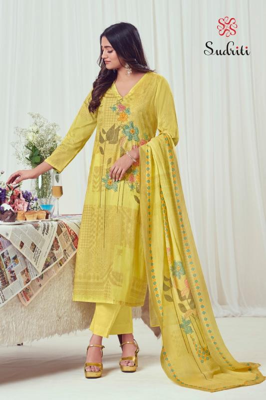 ZAREEN BY SUDRITI POPULAR DESIGN COTTON LAWN UNSTITCH 3PCS DRESS