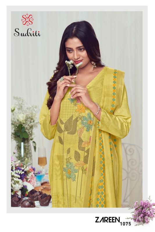 ZAREEN BY SUDRITI POPULAR DESIGN COTTON LAWN UNSTITCH 3PCS DRESS