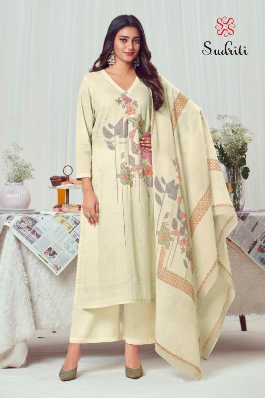 ZAREEN BY SUDRITI POPULAR DESIGN COTTON LAWN UNSTITCH 3PCS DRESS