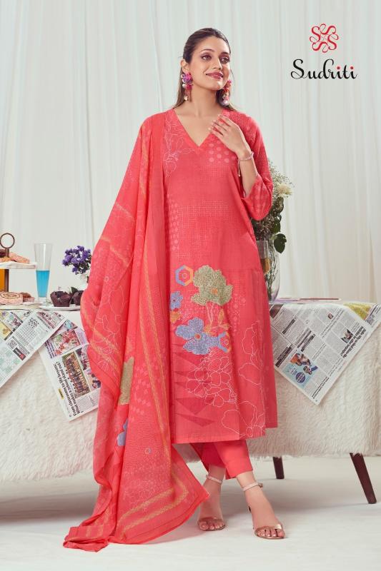 ZAREEN BY SUDRITI POPULAR DESIGN COTTON LAWN UNSTITCH 3PCS DRESS