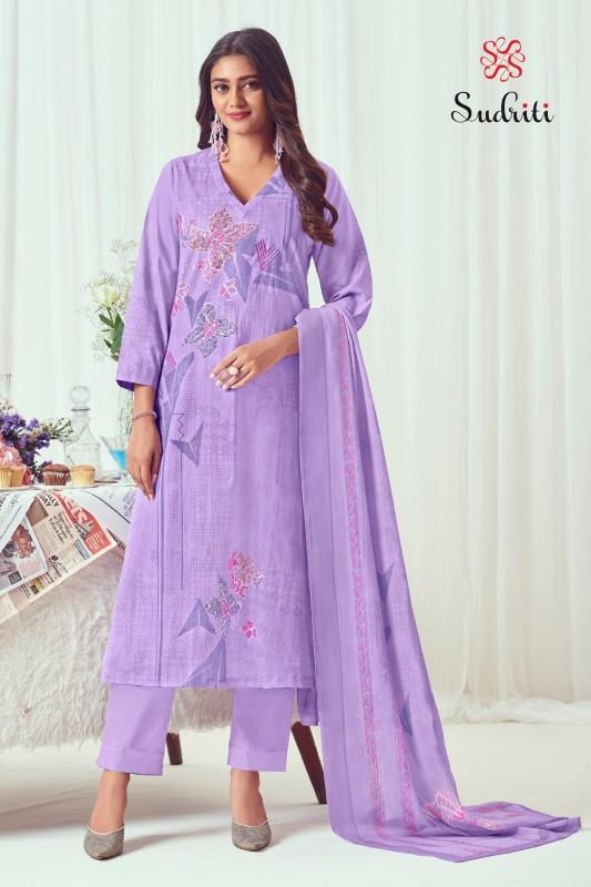ZAREEN BY SUDRITI POPULAR DESIGN COTTON LAWN UNSTITCH 3PCS DRESS