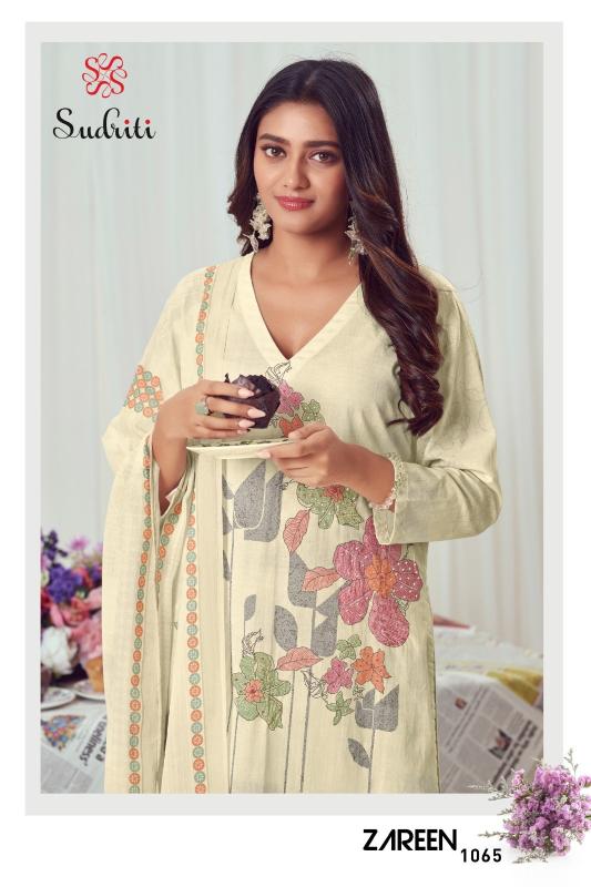 ZAREEN BY SUDRITI POPULAR DESIGN COTTON LAWN UNSTITCH 3PCS DRESS