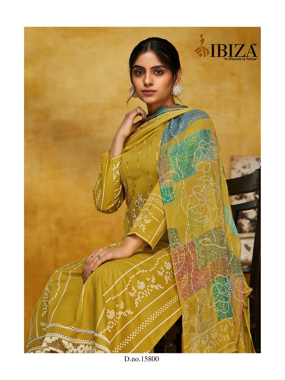 GLAMLOOK BY IBIZA CAMBRIC COTTON SHOP TRENDY UNSTITCH 3PCS DRESS