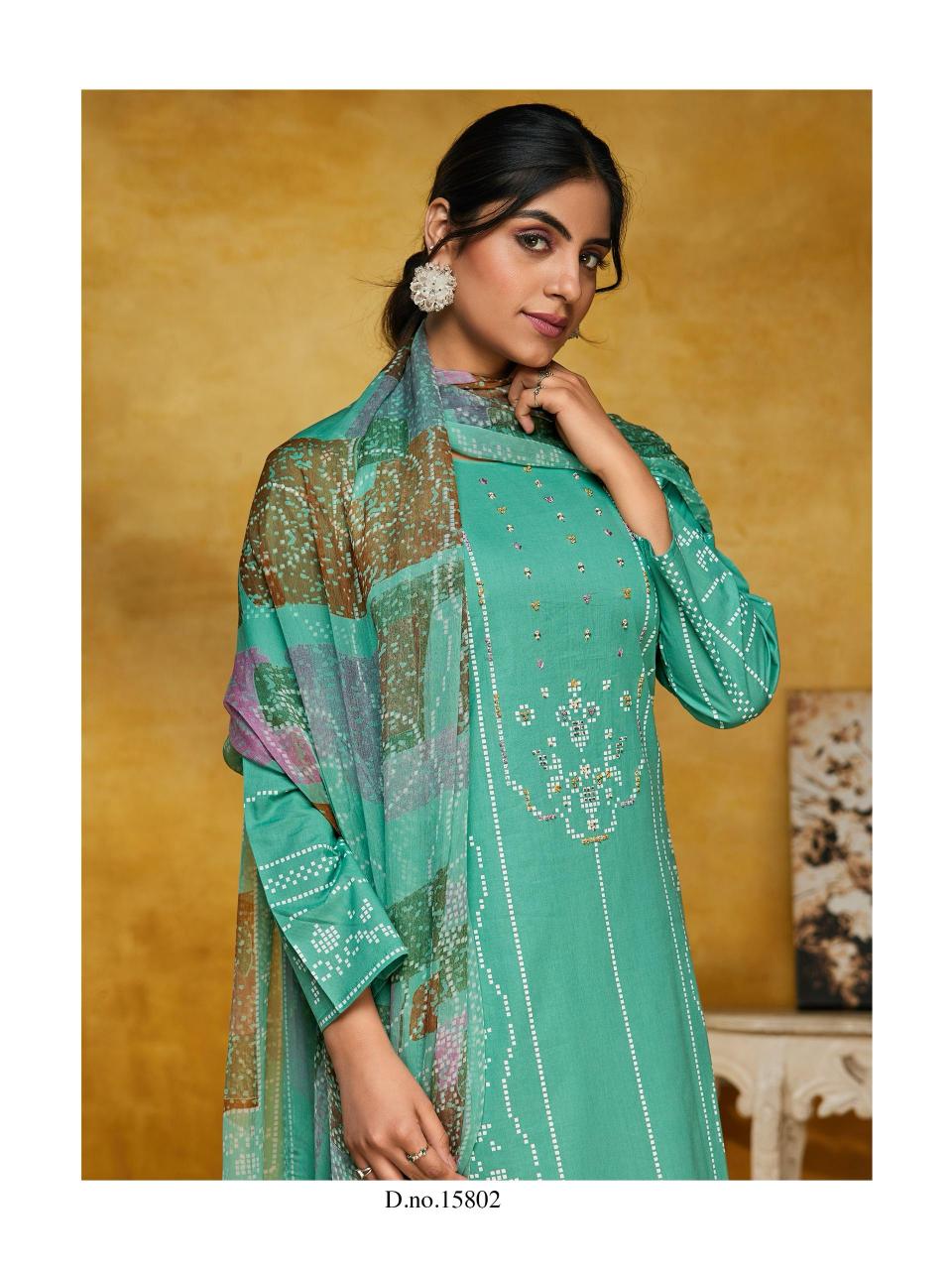 GLAMLOOK BY IBIZA CAMBRIC COTTON SHOP TRENDY UNSTITCH 3PCS DRESS