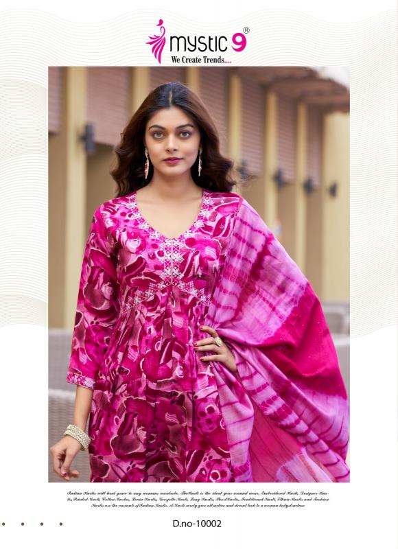 POOJA VOL 10 BY MYSTIC 9 RAYON READYMADE UNIQUE SALWAR KAMEEZ