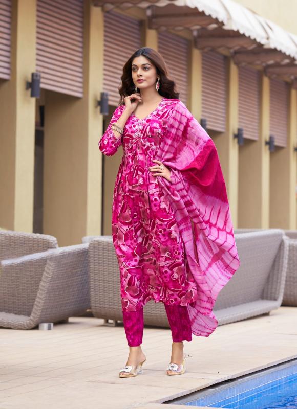 POOJA VOL 10 BY MYSTIC 9 RAYON READYMADE UNIQUE SALWAR KAMEEZ