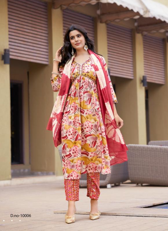 POOJA VOL 10 BY MYSTIC 9 RAYON READYMADE UNIQUE SALWAR KAMEEZ