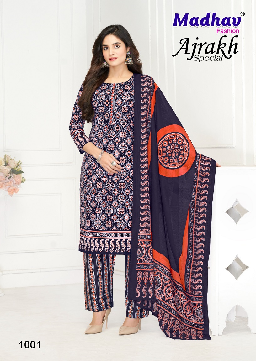 MADHAV AJRAKH SPECIAL WHOLESALE HEAVY PURE COTTON DRESS MATERIAL